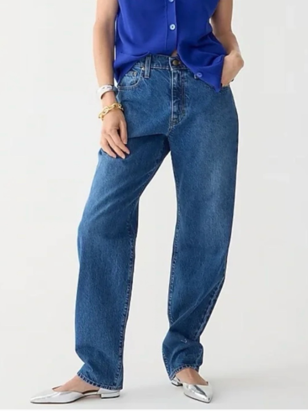 J. Crew Slouchy-Straight Jean in Turney Wash Size 27